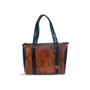 Vintage Pony Hair Leather Shoulder Strap Purse Bag